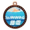 2-1/2 Inch Die-Cast Metal Award Medallion with Antique Bronze Finish and Attached 2 Inch Full Color Laminated Sport Insert. view 1