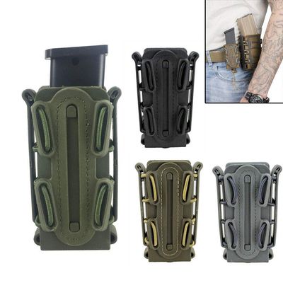 Ace Hunter Tactical Molle Soft Shell Handgun Mag Carrier Holster with Molle Clip Belt Loop (Black)