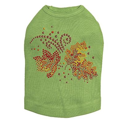 Fall Leaves # 1 - Dog Shirt, 4XL Lime Green