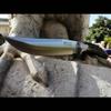 Joker Hunting knife Luchadera CC73, deer horn handle, 6.3 inches blade, includes brown leather Sheath, Tool for fishing, Hunting, camping and hiking view 2