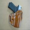 Azula OWB Leather 2 Slot Molded Pancake Belt Holster for Kimber Compact 1911 3" Barrel CCW TAN Left Hand view 2