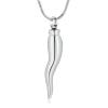 AIWENXI Italian Horn Urn Necklace for Ashes Cremation Jewelry for Women Men Stainless Steel Memorial Necklaces Ash Holder for Human Pets Keepsake Jewelry for Loved Ones with Fill Tool,Silver view 1