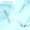 AIWENXI Italian Horn Urn Necklace for Ashes Cremation Jewelry for Women Men Stainless Steel Memorial Necklaces Ash Holder for Human Pets Keepsake Jewelry for Loved Ones with Fill Tool,Silver view 4