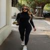 OVIGILY Adult High Neck Long Sleeve Dance Unitard for Women Bodysuits Full Body Leotard Spandex Catsuit view 2