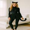 OVIGILY Adult High Neck Long Sleeve Dance Unitard for Women Bodysuits Full Body Leotard Spandex Catsuit view 4