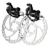 RUJOI Bike Disc Brake Kit, Aluminum Front and Rear Caliper, 160mm Rotor, Mechanic Tool-Free Pad Adjuster for Road Bike, Mountain Bike view 1