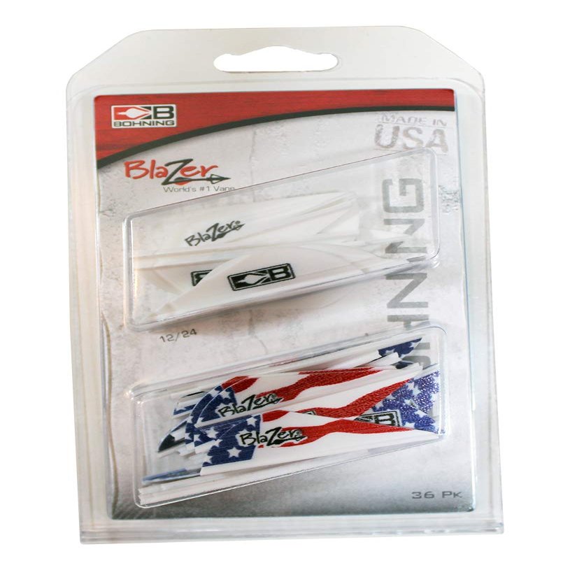 Blazer Vane Combo 36 Pack, White and American Flag, White and American Flag