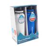 ThermoFlask Stainless Steel Water Bottles 2-Pack - Double-Wall Vacuum Insulated 40 oz BPA-Free Spout Lids - Keeps Drinks Cold 24 Hrs, Hot 12 Hrs - Leakproof, Dishwasher Safe, Ice Grey/Azure view 4