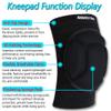 Shinestone Knee Protector, Protective Knee Pads, Thick Sponge Knee Pads Protector High Elastic Anti-Slip Collision Avoidance Knee Sleeves for Basketball and More Sports. (1 Pair) (08-knee pads,Medium) view 2