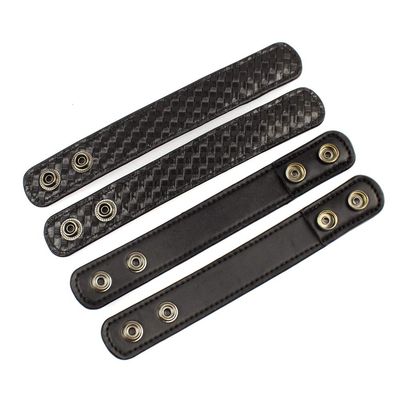 Slaige Police Duty Belt Keepers With Hidden Snap - Basketweave (4-Pack)