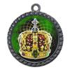 2-1/2 Inch Die-Cast Metal Award Medallion with Antique Silver Finish and Attached 2 Inch Full Color Laminated Sport Insert. view 1