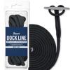 RainierSupplyCo Dock Lines - Boat Rope for Docking with Loop - 30 ft x 3/4 Inch Premium Double Braided Nylon Marine Rope - Mooring Line with 18" Eyelet - Boat Accessories - Black view 1