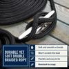 RainierSupplyCo Dock Lines - Boat Rope for Docking with Loop - 30 ft x 3/4 Inch Premium Double Braided Nylon Marine Rope - Mooring Line with 18" Eyelet - Boat Accessories - Black view 3