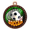 2-1/2 Inch Die-Cast Metal Award Medallion with Antique Bronze Finish and Attached 2 Inch Full Color Laminated Sport Insert. view 1
