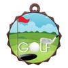 2-1/4 Inch Die-Cast Metal Award Medallion with Antique Bronze Finish and Attached 2 Inch Full Color Laminated Sport Insert. view 1