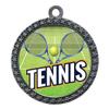 2-1/2 Inch Die-Cast Metal Tennis Medal Award Medallion with Antique Silver Finish and Attached 2 Inch Full Color Laminated Sport Insert Medals Trophy view 1
