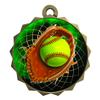 2-1/4 Inch Die-Cast Metal Award Medallion with Antique Gold Finish and Attached 2 Inch Full Color Laminated Sport Insert. view 1