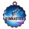 2-1/4 Inch Die-Cast Metal Award Medallion with Antique Bronze Finish and Attached 2 Inch Full Color Laminated Sport Insert. view 1