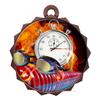 2-1/4 Inch Die-Cast Metal Award Medallion with Antique Bronze Finish and Attached 2 Inch Full Color Laminated Sport Insert. view 1