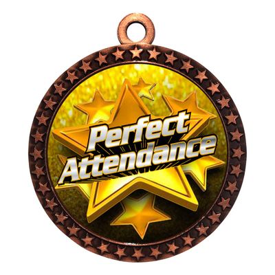2-1/2 Inch Die-Cast Metal Award Medallion with Antique Bronze Finish and Attached 2 Inch Full Color Laminated Sport Insert.