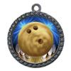2-1/2 Inch Die-Cast Metal Award Medallion with Antique Silver Finish and Attached 2 Inch Full Color Laminated Sport Insert. view 1