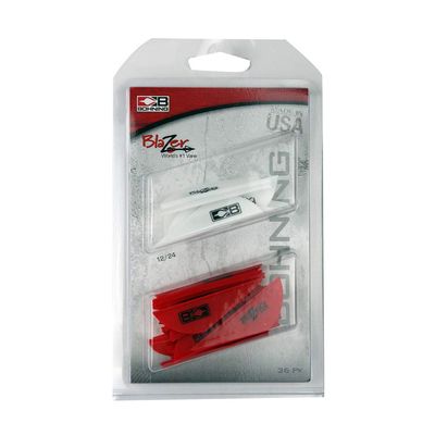 Blazer Vane Combo 36 Pack, White and Red, White and Red