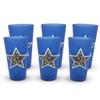 eXpace 32 oz Plastic Tumblers Stadium Cups, Military Blue, 6 Pack view 1