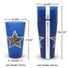 eXpace 32 oz Plastic Tumblers Stadium Cups, Military Blue, 6 Pack view 2