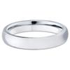 4mm Polished Silver Tungsten Wedding Band Gray Tungsten Carbide Ring Dome Shape Unisex Comfort Fit (7.5) view 2