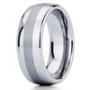 Silly Kings Jewelry Tungsten Wedding Band,8mm Tungsten Ring,Tungsten Carbide,Dome Tungsten Band (15) (6) view 1