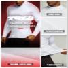 TSLA Men's Thermal Long Sleeve Compression Shirts, Mock/Turtleneck Winter Sports Running Base Layer Top, Heatlock Mock Neck White, Small view 3