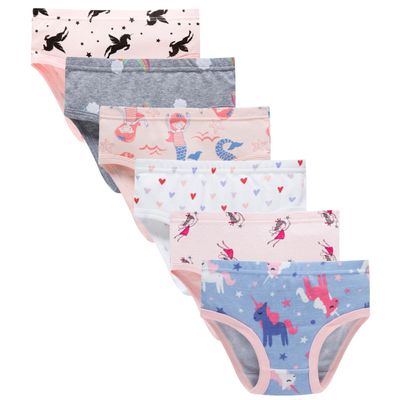 Boboking Soft Cotton Panties Little Girls Briefs Toddler underwear (Pack of 6) 5yrs
