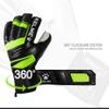 KELME Soccer Goalkeeper Gloves - Professional Goalie Glove Unisex - Football GK Gloves Super Grip Latex Finger Protection (Black/Green, Size 8 (Youth-Teen)) view 3