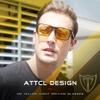 ATTCL Night Driving Glasses Rectangular for Men Al-Mg Metal Frame Ultra Light Yellow 6500 view 2