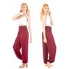 Boho Pants Harem Pants Yoga Trousers for Woman Bohemian Beach Pants (Solid Red,Medium) view 2