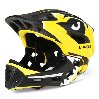 Lixada Kids Bike Helmet Adjustable Detachable Full Face Helmet for Cycling Helmet for Children Bicycle, Skateboard, Scooter, Protective Gear (20.5-22 Inches)
