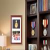 Frame to Display Medals,Sports Medal 3D Box Photo FramesPicture Photo Frame with Certificate Personalised with Title,Marathon Display Frame for medal,Title and Photo,Military/War view 4