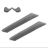 Vonxyz Rubber Kits Replacement for Oakley RadarLock XL Vented Sunglass - Grey view 2