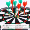 Theefun Safety Dart Board Set -16 Inch Rubber Dartboard Game with 6 Soft Tip Darts for Men Women, Party, Office Family Leisure Sport view 3