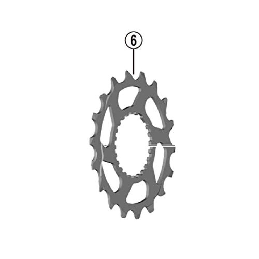 Shimano Spares CS-M8100 Sprocket Wheel 18T F, Black