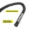 Max4out Battle Ropes 1.5 inch 30 ft - Polyester Workout Rope Heavy for Home Body Workouts Building Muscle, Gray Black view 2