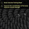 Max4out Battle Ropes 1.5 inch 30 ft - Polyester Workout Rope Heavy for Home Body Workouts Building Muscle, Gray Black view 4