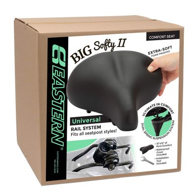 Big Soft Large Wide and Fat Cushion Bike Seat Available with or Without Custom Gel Seat Cover. (Seat Only)
