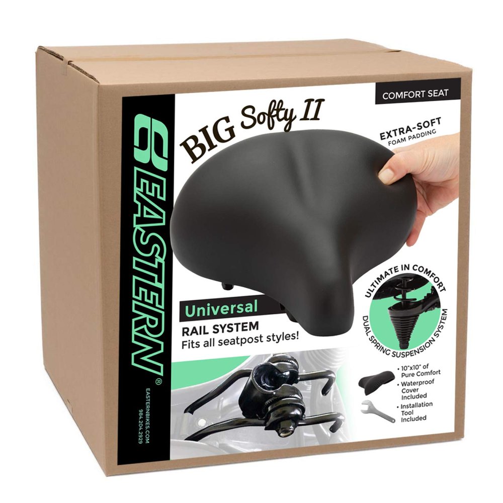 Big Soft Large Wide and Fat Cushion Bike Seat Available with or Without Custom Gel Seat Cover. (Seat Only)
