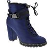 Pazzle Stylish 18 Womens Waterproof Chunky Heel Platform Drawstring Lug Sole Snow Boots (9, Navy) view 1