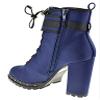 Pazzle Stylish 18 Womens Waterproof Chunky Heel Platform Drawstring Lug Sole Snow Boots (9, Navy) view 3