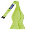 KissTies Mens Lime Green Self Tied Bow Tie Satin Wedding Bowties + Gift Box view 1