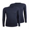 Comfneat Men's 2-Pack Thermal Long Sleeve Undershirt Waffle Knit Soft Comfy Crew Neck Underwear Top (Navy 2-Pack, M) view 1