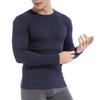Comfneat Men's 2-Pack Thermal Long Sleeve Undershirt Waffle Knit Soft Comfy Crew Neck Underwear Top (Navy 2-Pack, M) view 4