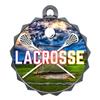 2-1/4 Inch Die-Cast Metal Award Medallion with Antique Silver Finish and Attached 2 Inch Full Color Laminated Sport Insert. view 1